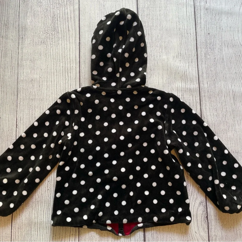 Gymboree Holiday Panda Polka Dot Plush Hoodie Size 4T